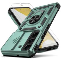 Capa YZOK Galaxy S22 com Tampa para Lente e Suporte Verde Capa YZOK Galaxy S22 com Tampa para Lente e Suporte Verde