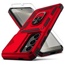 Capa YZOK Galaxy S24 FE, capa híbrida vermelha à prova de choque