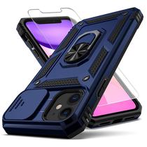 Capa YZOK para iPhone 11 azul, híbrida à prova de choque com suporte em anel