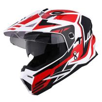 Capacete 1Storm Storm Force Red Dual Sport Dual Viseira Tamanho L