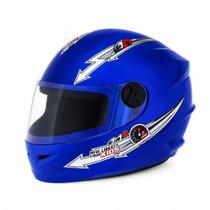Capacete 54 Pro Tork Liberty Four Kids Azul Infantil Moto