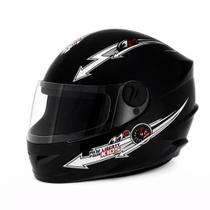 Capacete 54 Pro Tork Liberty Four Kids Preto Brilhante Infantil Moto