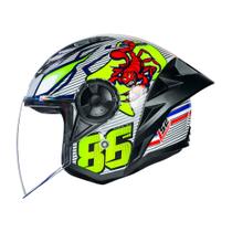 Capacete Aberto Airflow II Sting Branco e Amarelo LS2 cor:branco e amareloTamanho do capacete:58