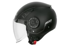 Capacete Aberto Axxis Metro Solid Preto Fosco Masculino e Feminino