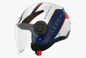 Capacete Aberto Axxis Metro Techno Cinza e Azul Masculino e Feminino