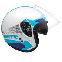 Capacete Aberto Bieffe Allegro Extent Branco Moto Oculos