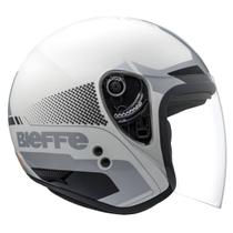 Capacete Aberto Bieffe Allegro Extent Vanilla Prata e Branco - Capacete Aberto Bieffe Allegro Extent Vanilla Prata e Branco -