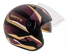 Capacete Aberto Bieffe Allegro Vtr Vinho + Oculos Solar