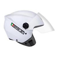 Capacete aberto c/viseira spark jet solid branco-58