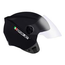 Capacete Aberto Ebf Spark Jet Solid Preto Fosco Moto