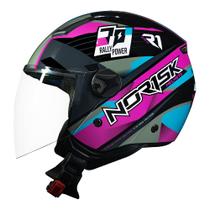 Capacete Aberto Feminino Norisk Orion R1 Rosa