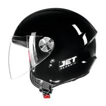 Capacete Aberto Fly Jet Hg Classic Preto Brilhante Tamanho 58 Capacete Aberto Fly Jet Hg Classic Preto Brilhante Tamanho 58