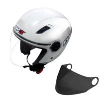 Capacete Aberto Fw3 X Open Branco Tamanho 60 + Viseira Fumê