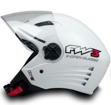 Capacete Aberto FW3 X Open Classic Com viseria Cristal