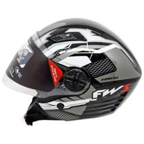 Capacete Aberto Fw3 X Open Up Fox Grafite