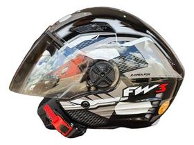 Capacete Aberto Fw3 X Open Up Fox Preto B/grafite + Brinde