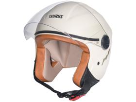 Capacete Aberto Joy 23 By Taurus Bege Couro Original