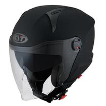 Capacete Aberto KYT D-City Plain Preto Fosco Moto Capacete Aberto KYT D-City Plain Preto Fosco Moto