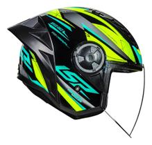 Capacete Aberto LS2 Airflow II OF616 S Draze Preto Amarelo