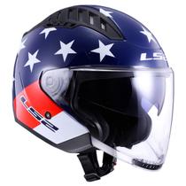 Capacete Aberto LS2 Helmets Copter (Vermelho/Branco/Azul Americano - Grande) Capacete Aberto LS2 Helmets Copter (Vermelho/Branco/Azul Americano - Grande)