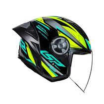Capacete Aberto LS2 OF616 S Airflow 2 Draze Preto Amarelo Capacete Aberto LS2 OF616 S Airflow 2 Draze Preto Amarelo