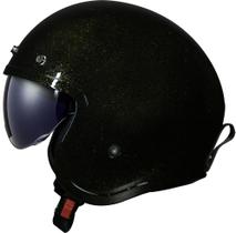 Capacete Aberto Ls2 Spitfire OF599 Disco Preto Custom Retro
