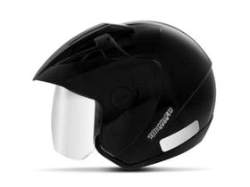 Capacete Aberto Masculino Ebf Thunder Preto Brilhante Moto