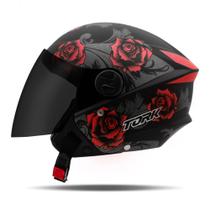 Capacete Aberto Masculino Feminino Pro Tork New Liberty Three 3 Flowers Flores Florido Flor