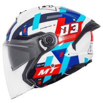 Capacete Aberto Masculino MT Cosmo SV Sergio Garcia Branco