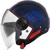 Capacete Aberto Mt Viale Sv pint C7 Azul Fosco -Óculos Solar Capacete Aberto Mt Viale Sv pint C7 Azul Fosco -Óculos Solar