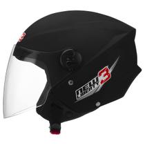 Capacete Aberto New Liberty 3 Three Moto Masculino Feminino Pro Tork Conforto Proteção Segurança Resistência