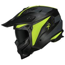 Capacete Aberto NorisK Darth II X1 Amarelo 4 em 1 Pala Moto