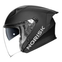 Capacete Aberto Norisk Downtown 2 Monocolor Preto Fosco Capacete Aberto Norisk Downtown 2 Monocolor Preto Fosco