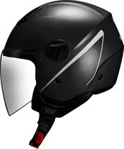 Capacete Aberto Norisk Orion Monocolor Preto Fosco