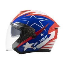 Capacete aberto para o dia a dia gp tech usa of 699 open n61/xl motociclista motoqueiro espaço para intercomunicador cardo ejeas tcom óculos interno