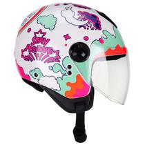 Capacete Aberto Peels Freeway Stay Branco Perolizado Rosa