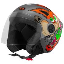 Capacete Aberto Pro Tork New Liberty 3 Coyote Preto Fosco 56