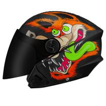 Capacete Aberto Pro Tork New Liberty 3 Three Coyote Viseira Fumê Moto Masculino Feminino Confortável Segurança Acessórios