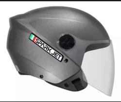 Capacete aberto spark jet solid chumbo tam.60