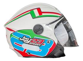Capacete Aberto Taurus Joy 23 Street Italy Helmet Viseira Capacete Aberto Taurus Joy 23 Street Italy Helmet Viseira