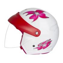 Capacete Aberto Wind Visor V3 Femme II Taurus Branco Preto Lilás Capacete Aberto Wind Visor V3 Femme II Taurus Branco Preto Lilás