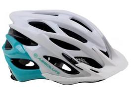 Capacete absolute mia M Branco/verde C/led