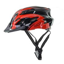 Capacete Adulto Inmold RAD7 - Preto/Vermelho