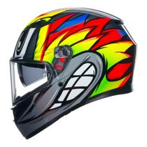 Capacete AGV K3 Birdy Prata Esportivo Moto Masculino