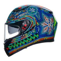 Capacete AGV K3 Rossi WinterTest 18 Preto e Azul