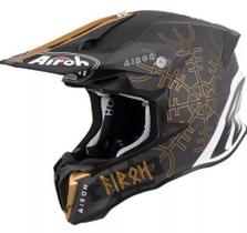 Capacete Airoh Twist 2.0 Trilha Moto Motocross Off Road Pret