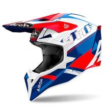 Capacete Airoh Wraap Feel Blue Red Gloss