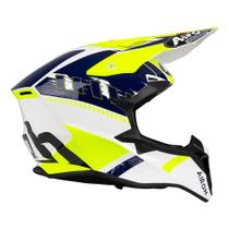 Capacete Airoh Wraap Feel Yellow Blue Gloss