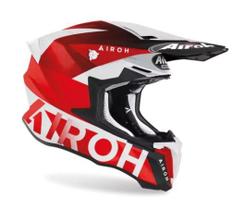 Capacete Airoh Wrrap Twist 2.0 Lift Red Matt - Cor Vermelho Branco