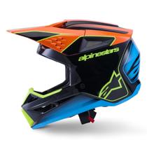 Capacete Alpinestars SM3 Fray Preto Laranja Amarelo Capacete Alpinestars SM3 Fray Preto Laranja Amarelo
